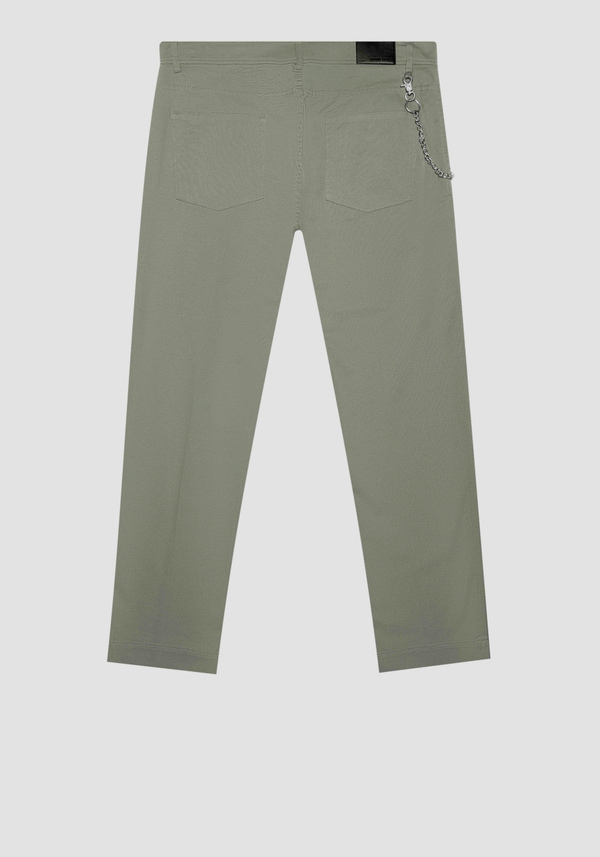 PANTALON « OLIVER » SLIM FIT ANKLE LENGTH EN COTON ÉLASTIQUE MICRO-ARMURE - Antony Morato Online Shop