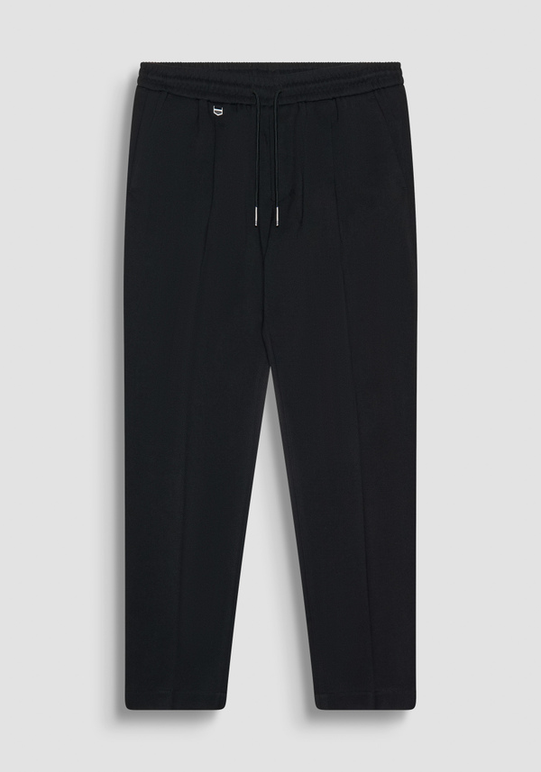 HOSE „NEIL“ REGULAR FIT AUS SCHWARZEM VISKOSE-MISCHGEWEBE - Antony Morato Online Shop