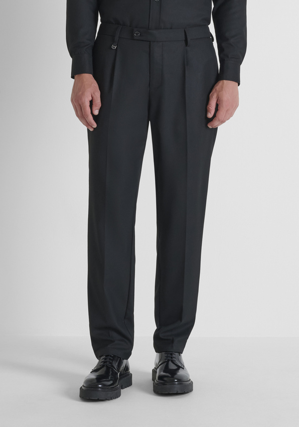 REGULAR FIT TROUSERS "DUKE" STRAIGHT LEG IN WARM FABRIC - Antony Morato Online Shop
