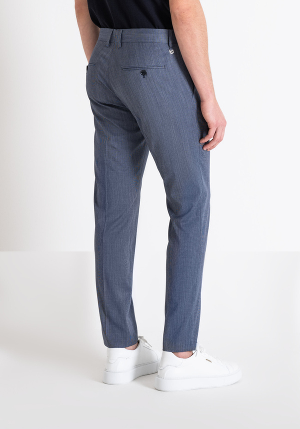 PANTALÓN SLIM FIT «BONNIE» EN TEJIDO MIXTO VISCOSA CON EFECTO FLAMEADO - Antony Morato Online Shop