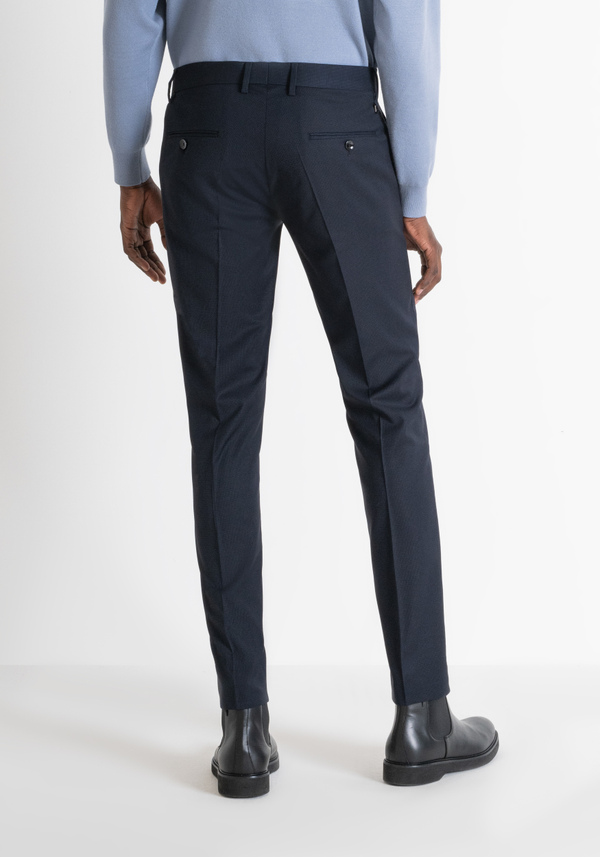 PANTALON « BONNIE » SLIM FIT EN VISCOSE ÉLASTIQUE AVEC MOTIF - Antony Morato Online Shop