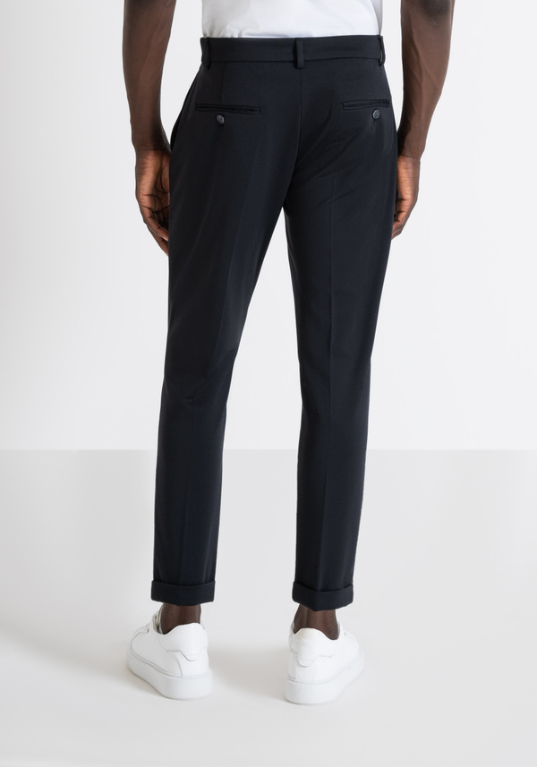 "ASHE" SUPER SKINNY FIT TROUSERS IN ELASTIC VISCOSE BLEND FABRIC - Antony Morato Online Shop