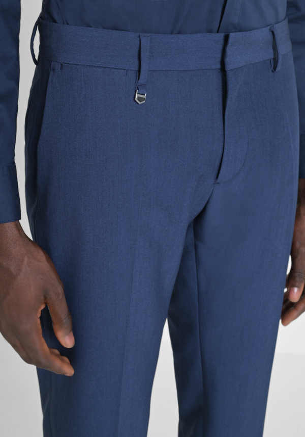 TROUSERS SLIM FIT "BONNIE" IN DENIM EFFECT FABRIC - Antony Morato Online Shop