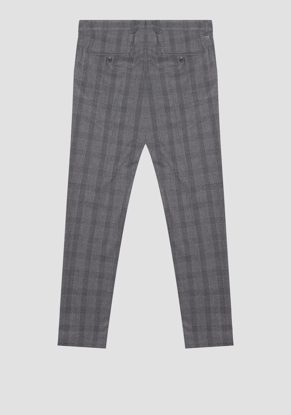"BONNIE" SLIM FIT TROUSERS IN STRETCH FABRIC WITH PRINCE OF WALES PATTERN - Antony Morato Online Shop