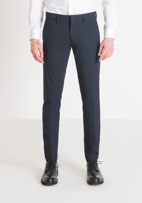 "BONNIE" SLIM FIT TROUSERS IN STRETCH VISCOSE BLEND FABRIC - Antony Morato Online Shop