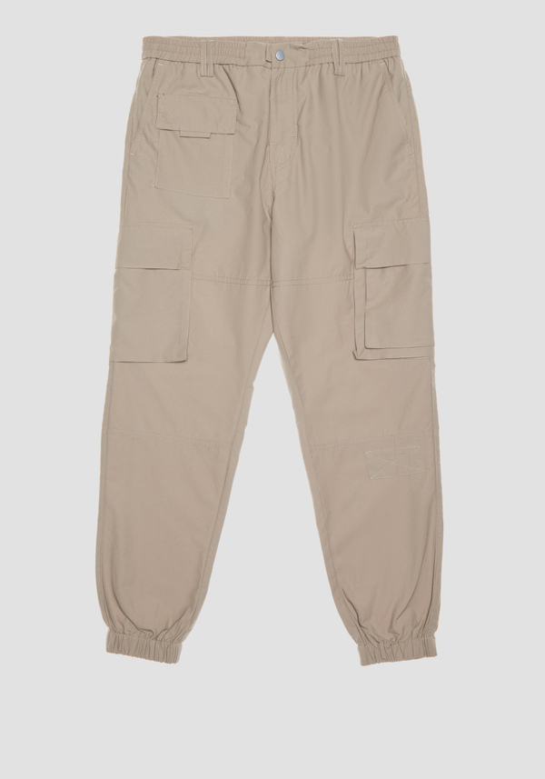 CARROT-FIT CARGO TROUSERS IN COTTON BLEND AND RIPSTOP - Antony Morato Online Shop