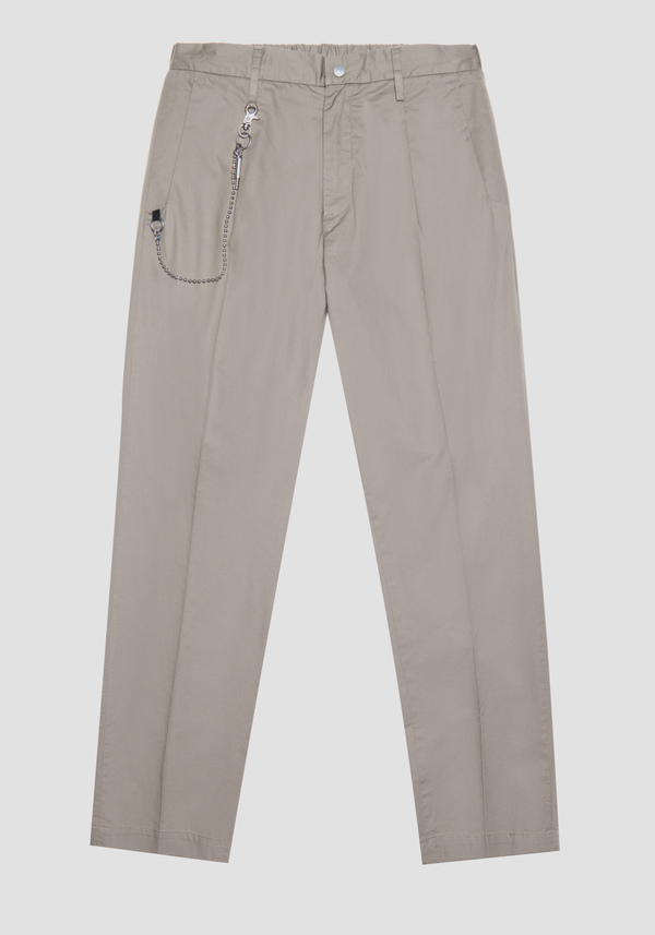 "KEVIN" CARROT-FIT TROUSERS IN COTTON TWILL - Antony Morato Online Shop