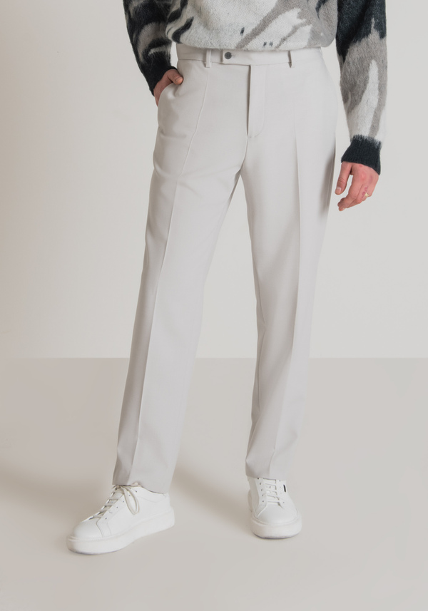 "EVAN" RELAXED FIT TROUSERS IN WARM WOOL BLEND - Antony Morato Online Shop