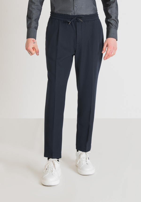 "NEIL" REGULAR FIT TROUSERS WITH ELASTIC AND DRAWSTRING - Antony Morato Online Shop