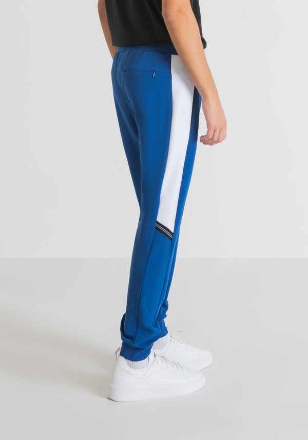 PANTALONI IN FELPA SLIM FIT IN COTONE STRETCH CON DETTAGLI COLORBLOCK IN CONTRASTO - Antony Morato Online Shop