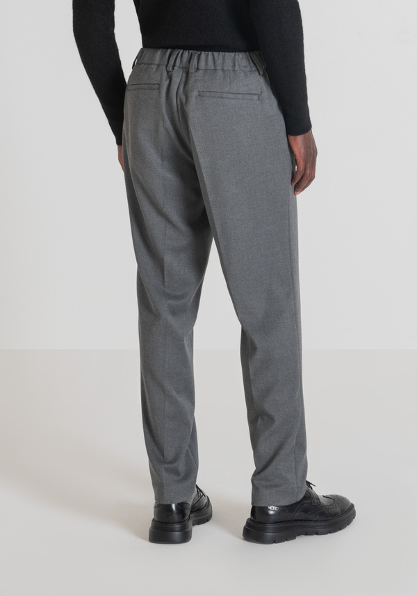 "ROGER" REGULAR-FIT TROUSERS IN WARM TWILL WITH CENTRAL CREASE - Antony Morato Online Shop