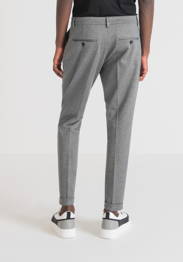 “ASHE” SUPER SKINNY FIT TROUSERS IN MILAN STITCH FABRIC - Antony Morato Online Shop