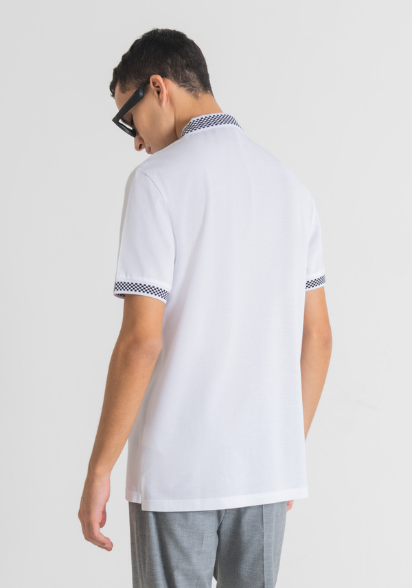 POLO SLIM FIT IN PIQUET DI COTONE CON STAMPA “MORATO” GOMMATA - Antony Morato Online Shop