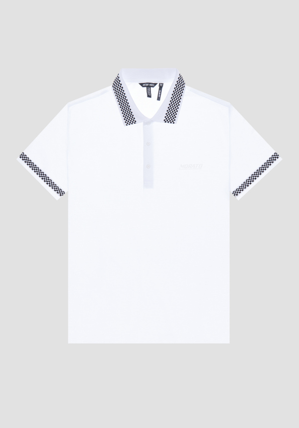 POLO SLIM FIT IN PIQUET DI COTONE CON STAMPA “MORATO” GOMMATA - Antony Morato Online Shop