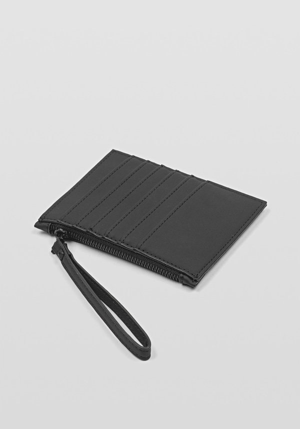 KREDITKARTENETUI AUS GUMMIERTEM GEWEBE MIT SCHLAUFE - Antony Morato Online Shop