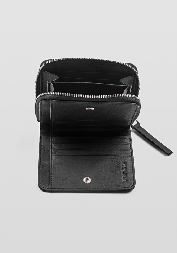LEATHER WALLET WITH ZIP CLOSURE - Antony Morato Online Shop