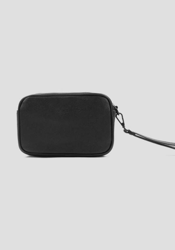 POUCH DE POPELINA Y PIEL SINTÉTICA SAFFIANO - Antony Morato Online Shop