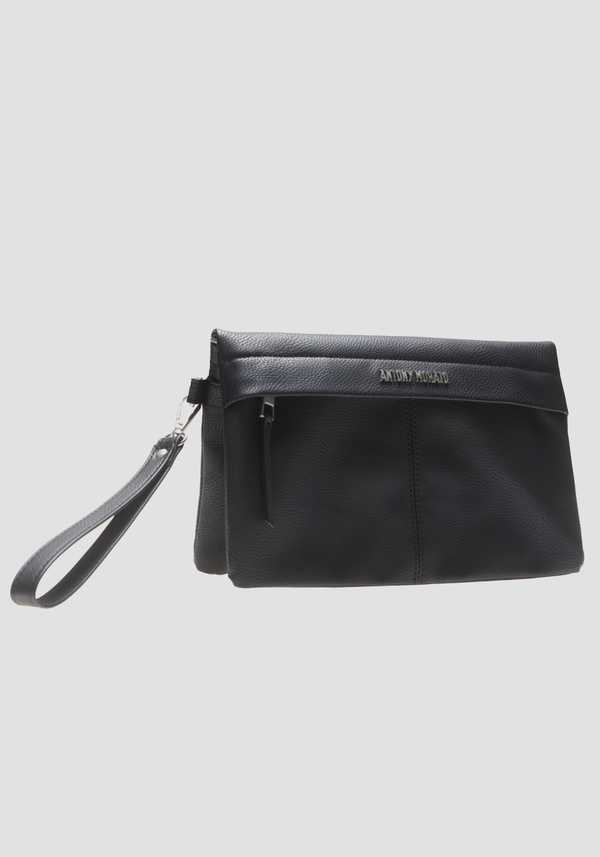 FAUX LEATHER POUCH WITH METAL LOGO - Antony Morato Online Shop