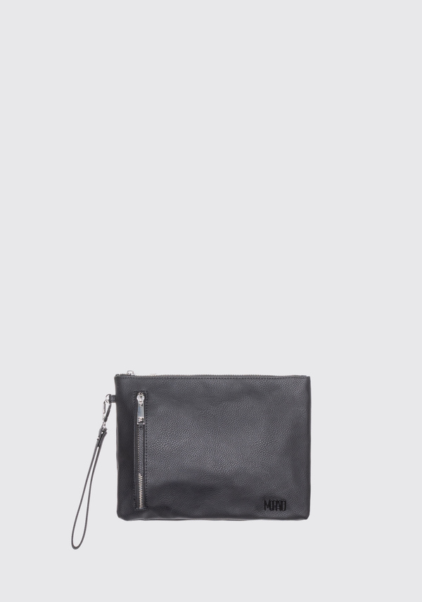 FAUX LEATHER POUCH WITH TONE-ON-TONE LOGO - Antony Morato Online Shop