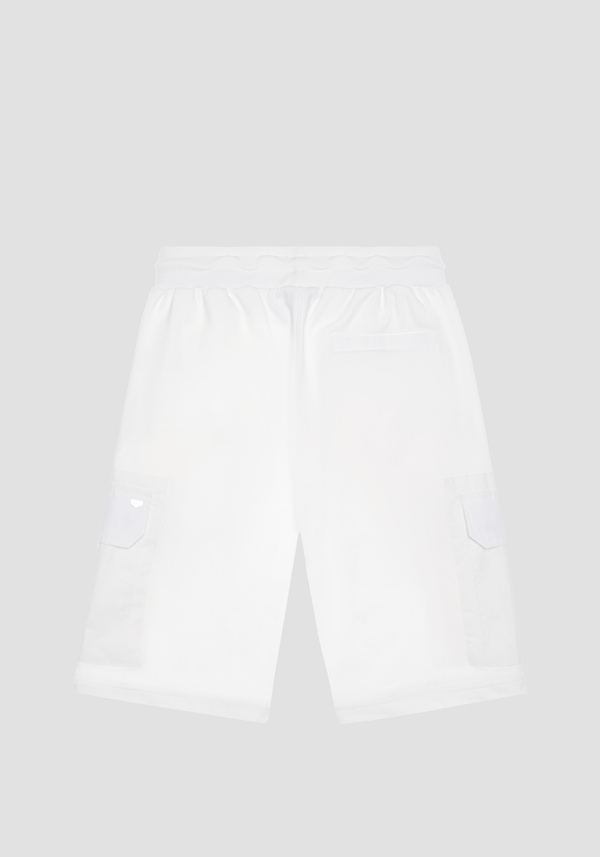 REGULAR FIT SHORTS IN STRETCH COTTON BLEND FABRIC WITH TONE-ON-TONE POCKETS - Antony Morato Online Shop