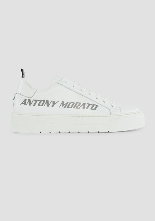 "BRIAR" LOW-TOP SNEAKERS IN LEATHER WITH LOGO - Antony Morato Online Shop