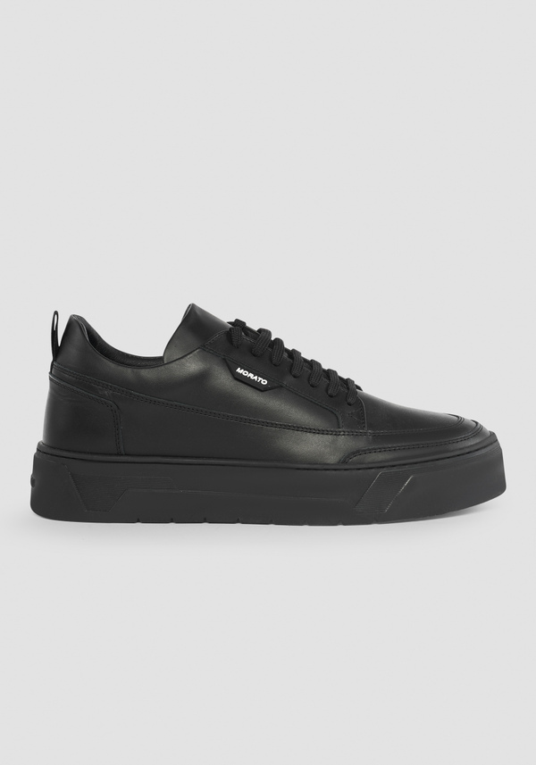 "FLINT" LOW-TOP LEATHER SNEAKERS - Antony Morato Online Shop