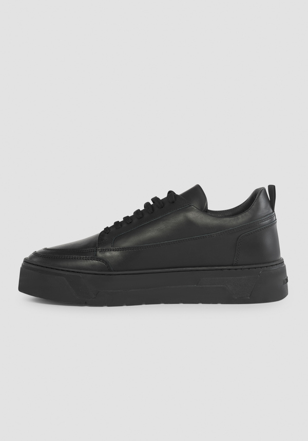 "FLINT" LOW-TOP LEATHER SNEAKERS - Antony Morato Online Shop