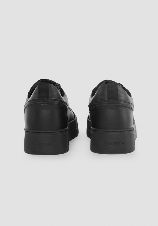 "FLINT" LOW-TOP LEATHER SNEAKERS - Antony Morato Online Shop