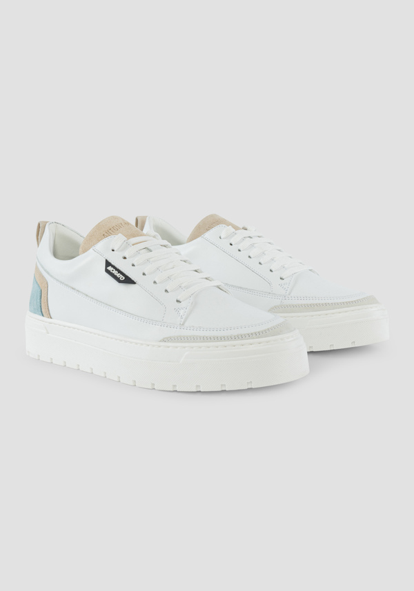 "FLINT POWDER" LOW-TOP SNEAKERS WITH LEATHER DETAILS - Antony Morato Online Shop