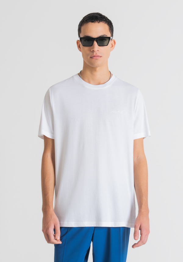 REGULAR-FIT T-SHIRT IN SOFT COTTON JERSEY WITH PRINT - Antony Morato Online Shop