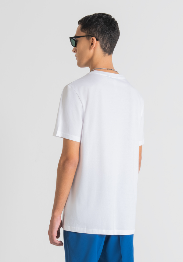T-SHIRT REGULAR FIT EN JERSEY DE COTON DOUX AVEC IMPRIMÉ - Antony Morato Online Shop