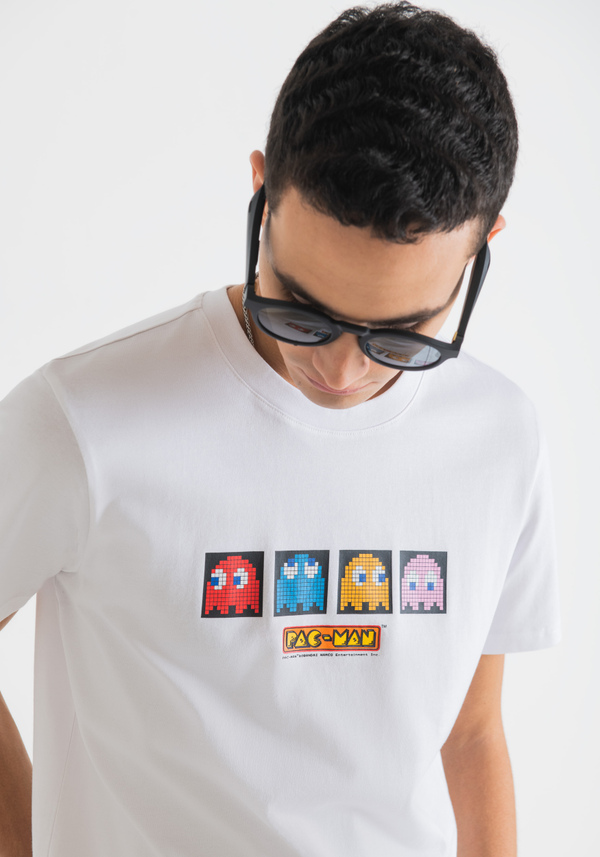 REGULAR FIT T-SHIRT IN 100% COTTON WITH PAC-MAN PRINT - Antony Morato Online Shop