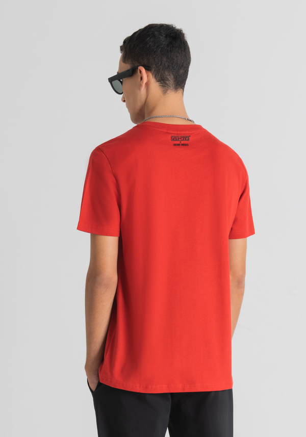 CAMISETA REGULAR FIT 100 % DE ALGODÓN CON ESTAMPADO DE PAC-MAN - Antony Morato Online Shop