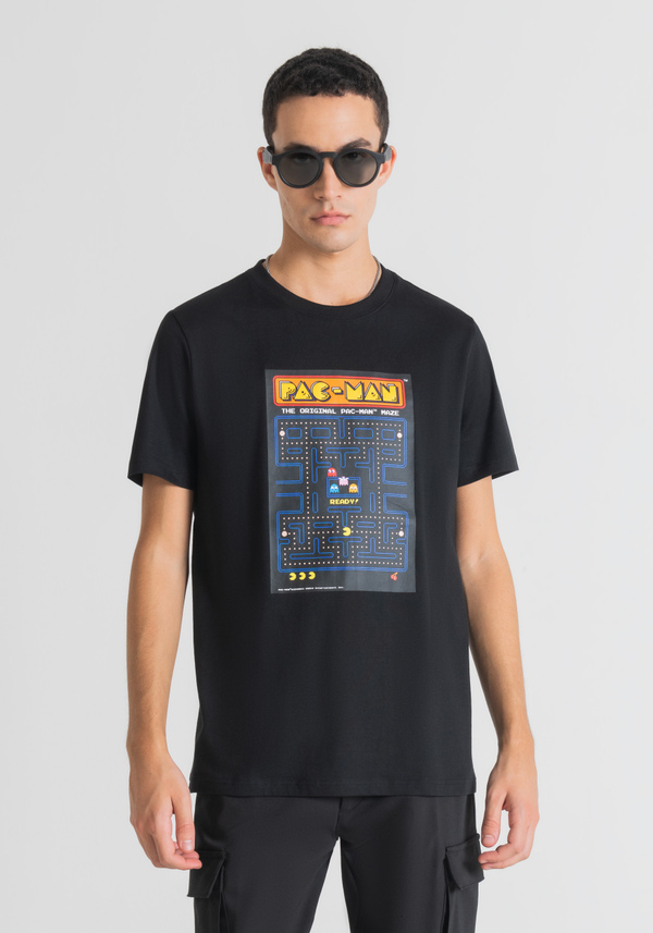 REGULAR FIT T-SHIRT IN PURE COTTON WITH PAC-MAN PRINT - Antony Morato Online Shop