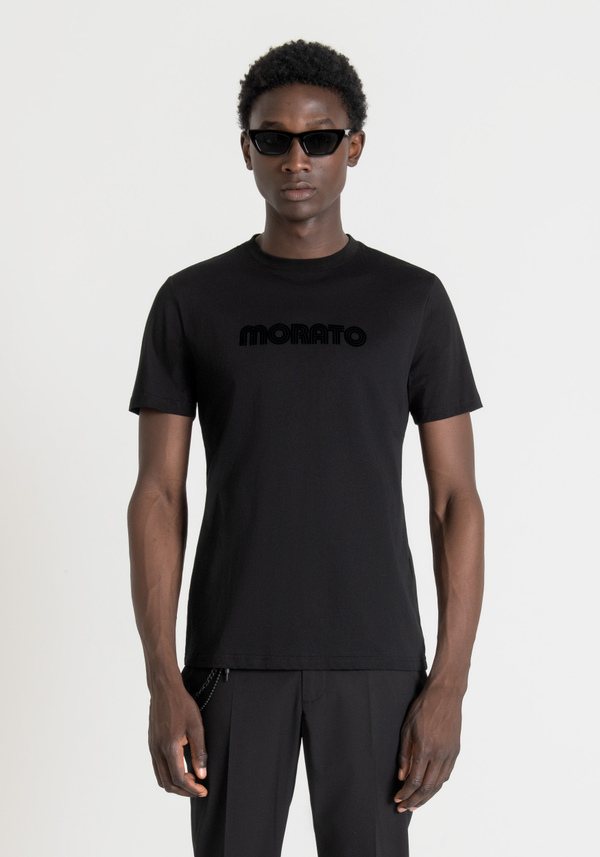 SLIM FIT T-SHIRT IN 100% COTTON WITH LOGO PRINT - Antony Morato Online Shop