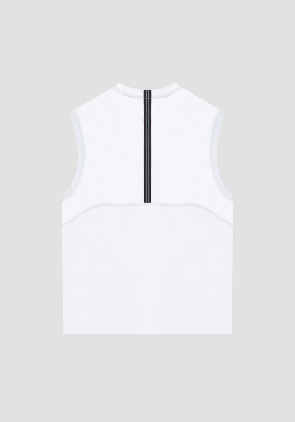 SLEEVELESS T-SHIRT IN COTTON WITH CONTRASTING POCKET - Antony Morato Online Shop