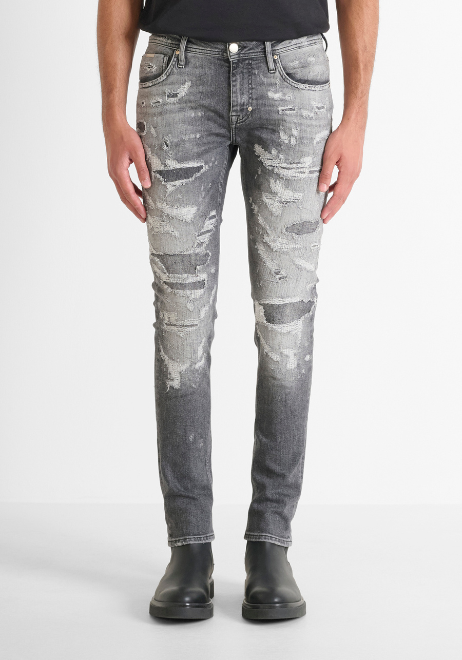 SUPER DESTROYED FIT "OZZY" STRETCH DENIM JEANS - Antony Morato Online Shop