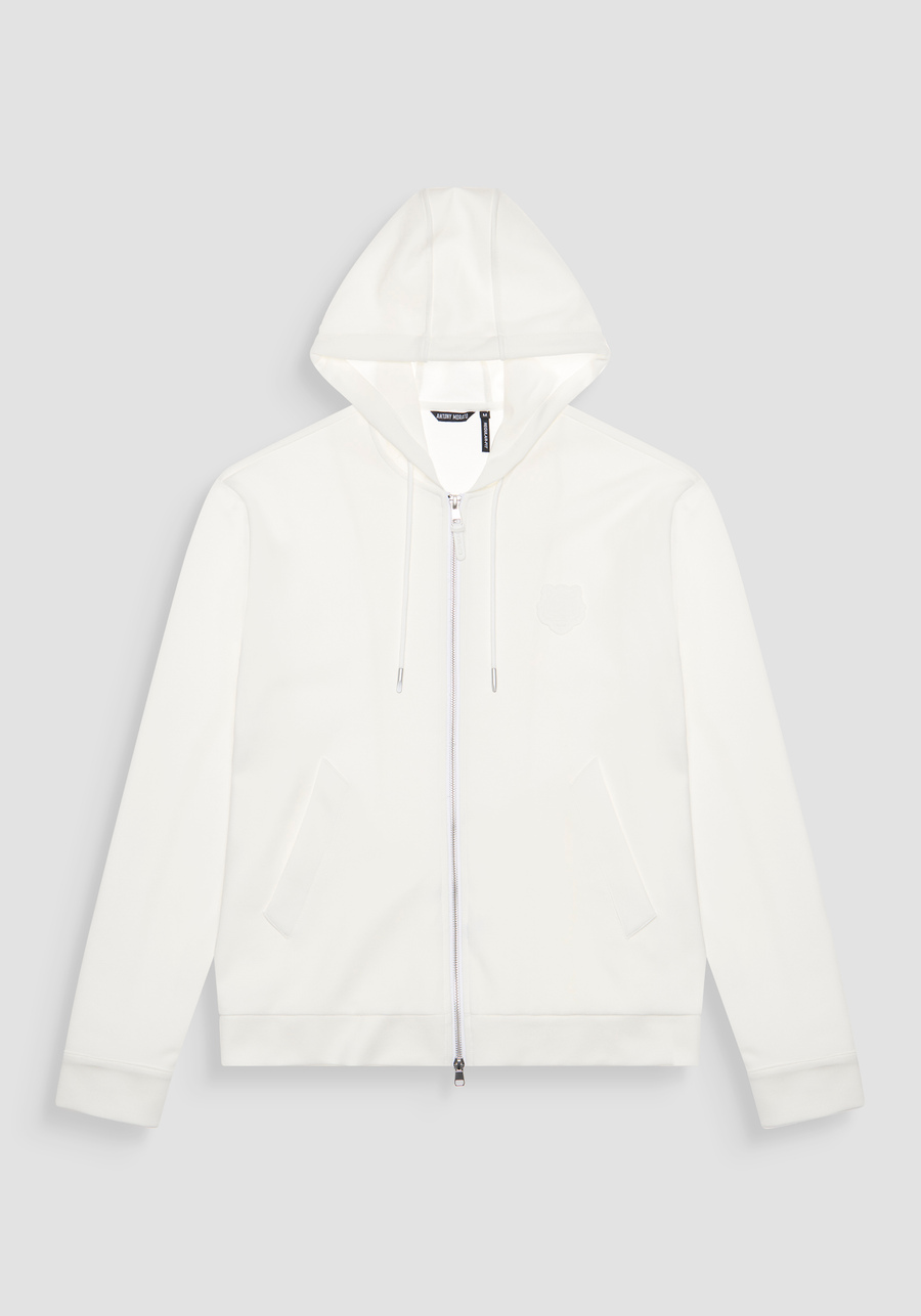 SUDADERA CON CAPUCHA REGULAR FIT DE MEZCLA DE ALGODÓN CON PARCHE DE TIGRE - Antony Morato Online Shop