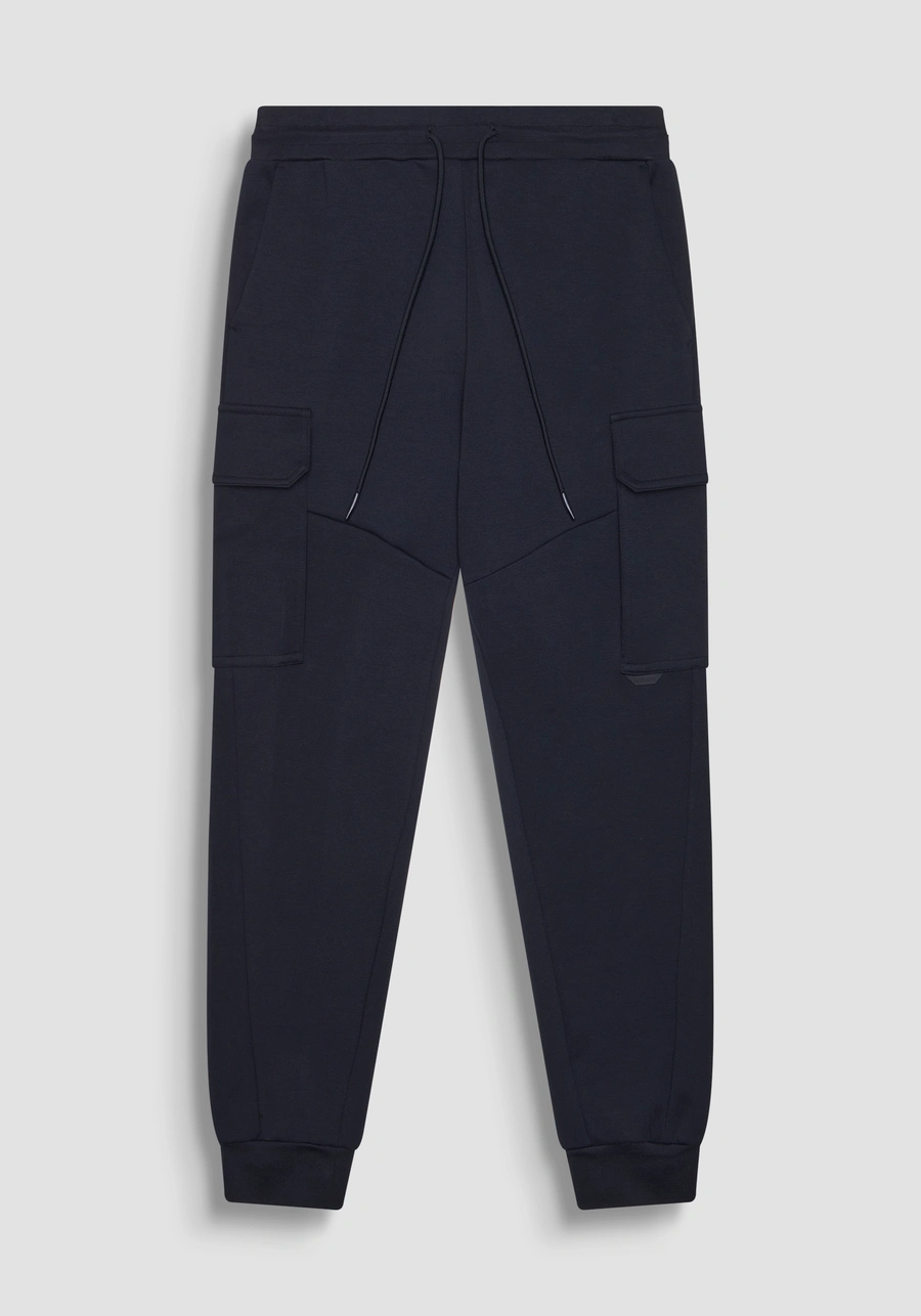REGULAR FIT COTTON BLEND SWEATPANTS WITH RUBBERISED LOGO - Antony Morato Online Shop
