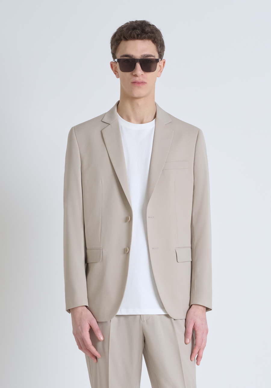 EINREIHERJACKE REGULAR STRAIGHT FIT „CORA“ AUS ELASTISCHEM VISKOSE-MISCHGEWEBE - Antony Morato Online Shop
