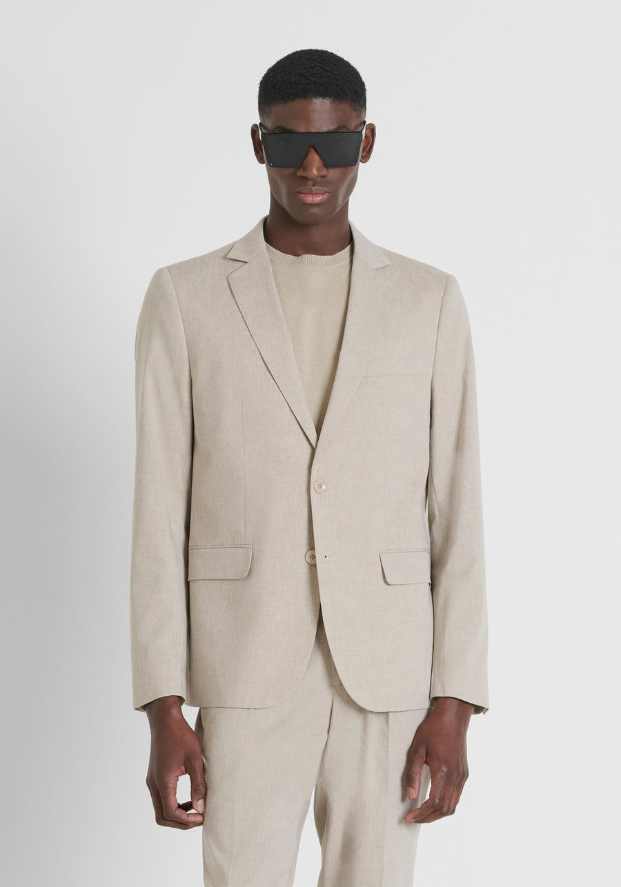 REGULAR FIT JACKET "LUIS" IN STRETCH LINEN BLEND - Antony Morato Online Shop