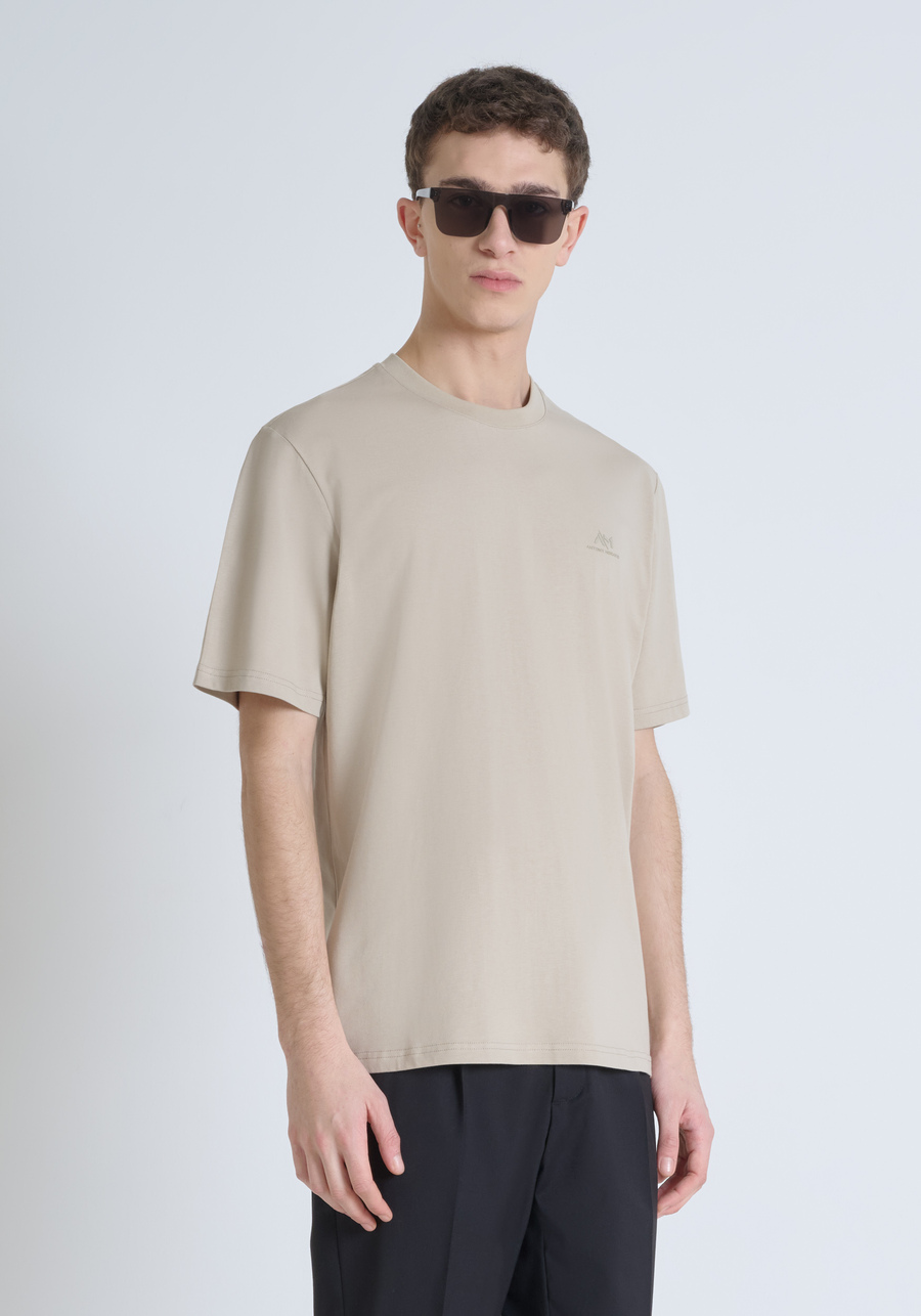 T-SHIRT REGULAR FIT EN COTON AVEC IMPRIMÉ NATUREL - Antony Morato Online Shop