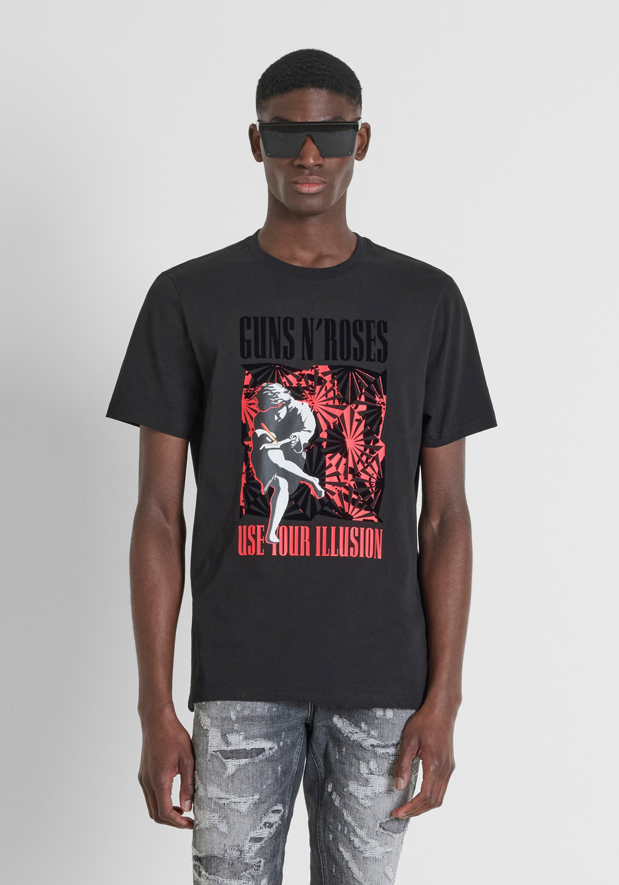 REGULAR FIT COTTON JERSEY T-SHIRT WITH PRINT - Antony Morato Online Shop