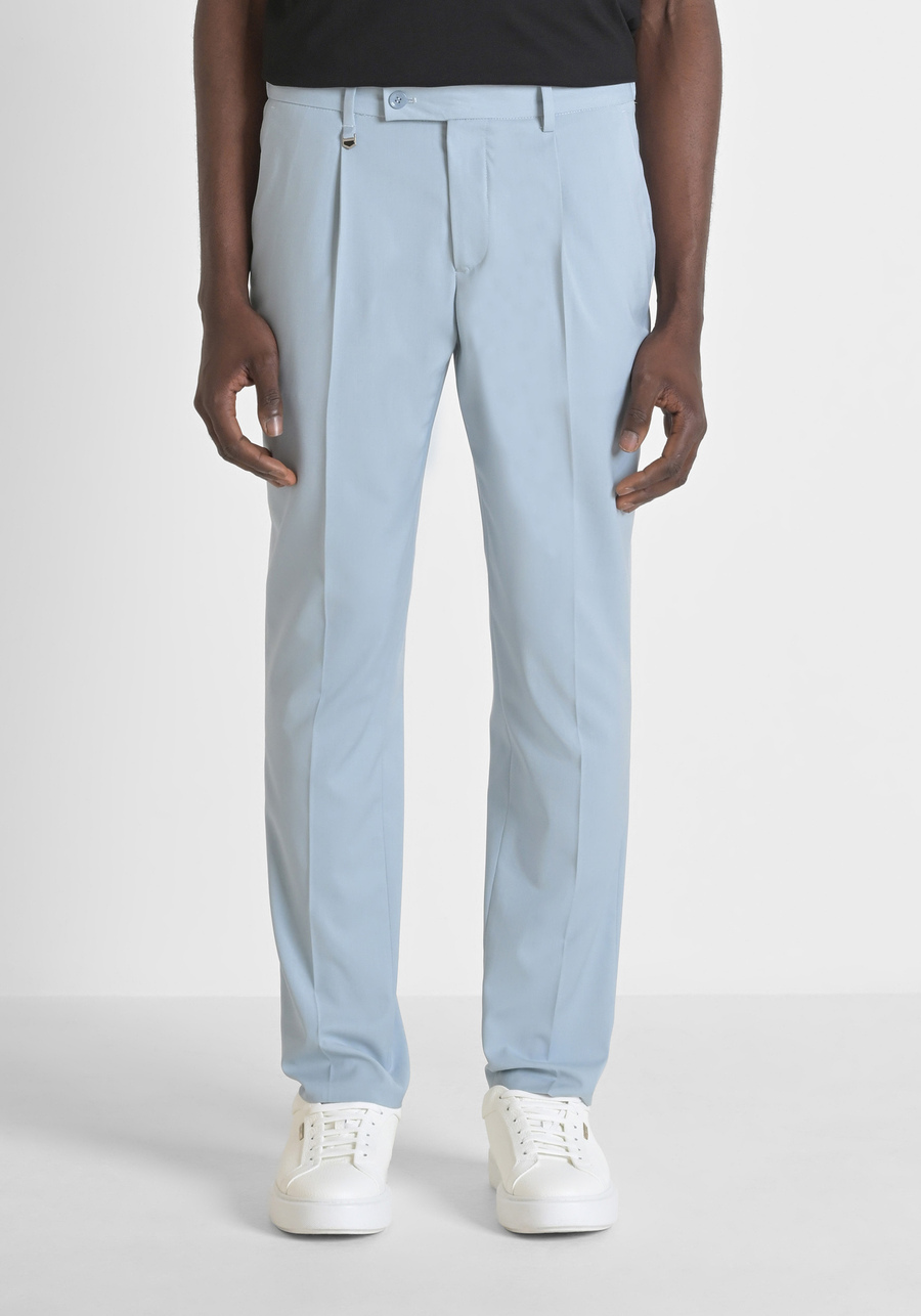 HOSE REGULAR FIT „LUIS“ AUS WEICHEM, ELASTISCHEM VISKOSE-MISCHGEWEBE MIT ASYMMETRISCHEM VERSCHLUSS - Antony Morato Online Shop