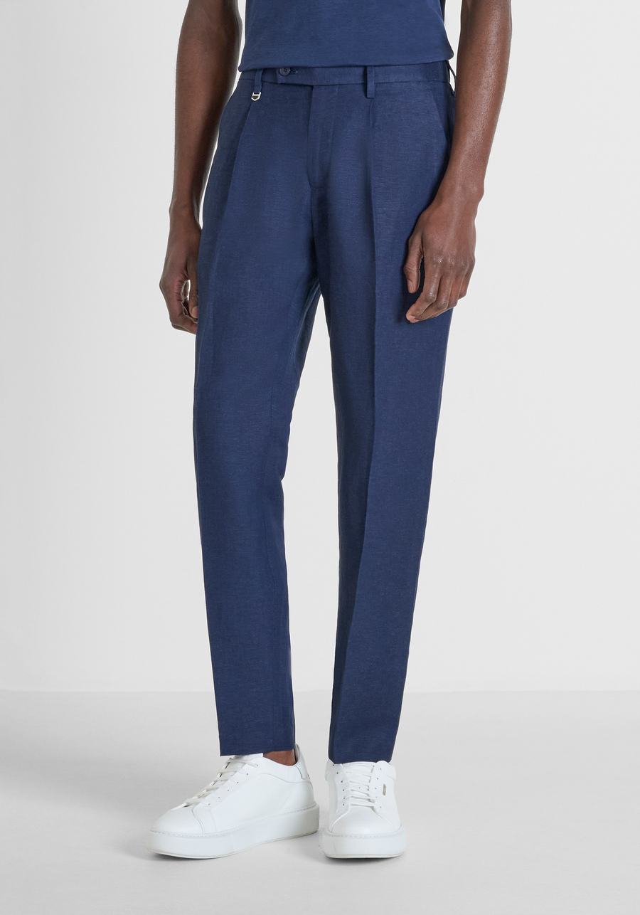 PANTALÓN REGULAR FIT «LUIS» EN MEZCLA DE LINO FLAMEADO - Antony Morato Online Shop