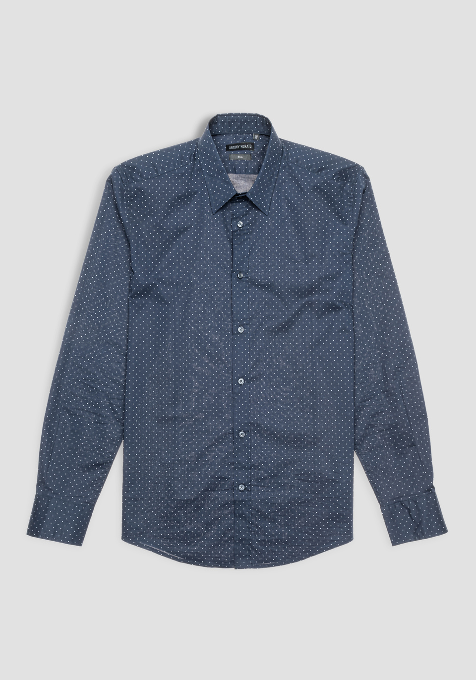 SLIM-FIT SHIRT IN 100% COTTON WITH MICRO-DOT PRINT - Antony Morato Online Shop