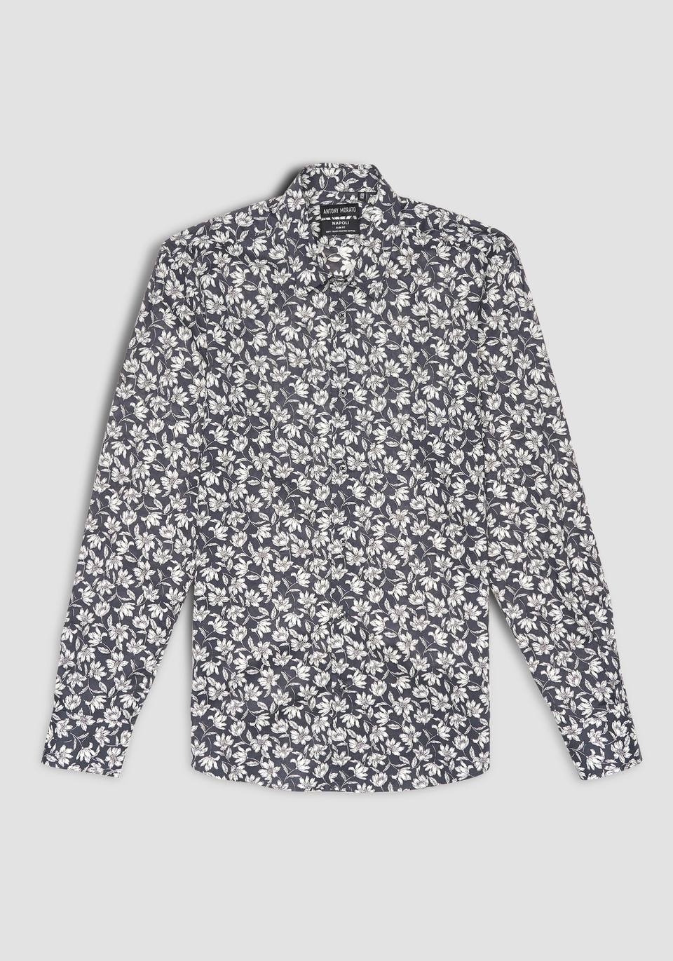 "NAPOLI" SLIM FIT SHIRT IN SOFT-TOUCH COTTON WITH FLORAL PRINT - Antony Morato Online Shop