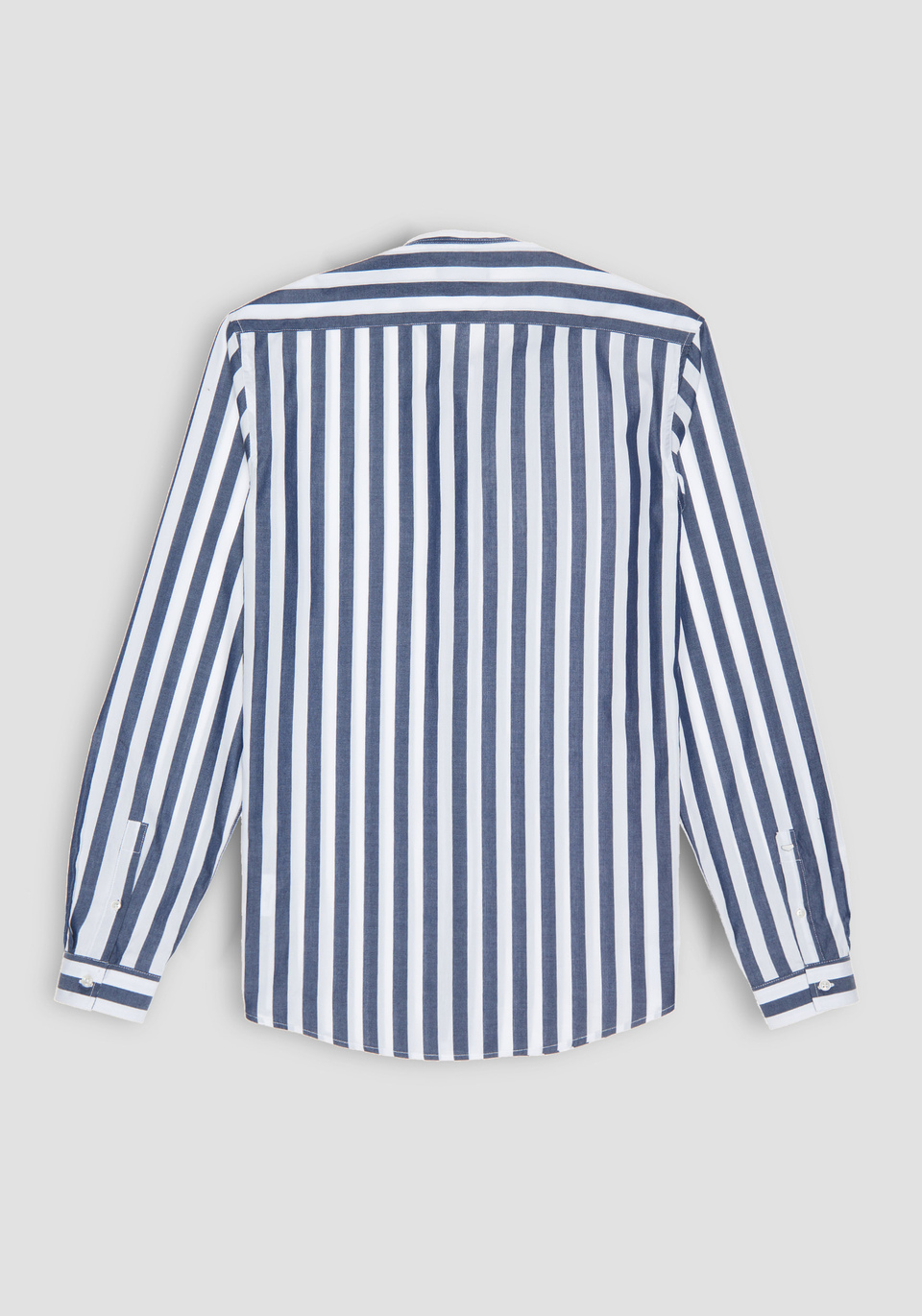 SLIM-FIT SHIRT IN 100% STRIPED COTTON WITH A MANDARIN COLLAR - Antony Morato Online Shop