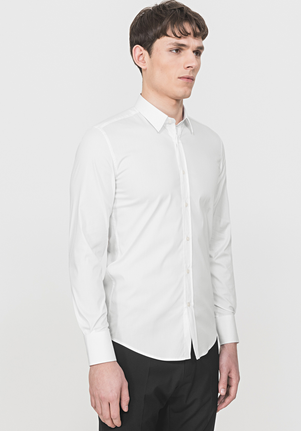 Super slim-fit shirt with exposed button placket - Antony Morato Online Shop