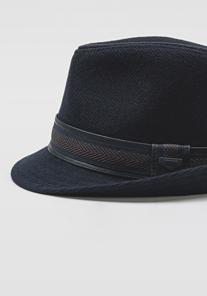 TRILBY HAT IN WOOL BLEND WITH JACQUARD DETAIL - Antony Morato Online Shop